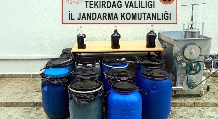 Tekirdağda 399 litre sahte şarap ele geçirildi