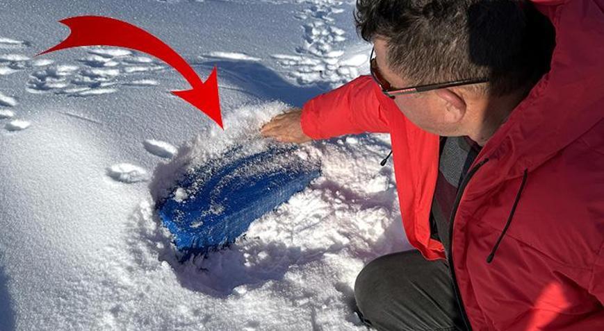 Türkiyede tek: Tamamen kar altında, izole edilmiş şekilde