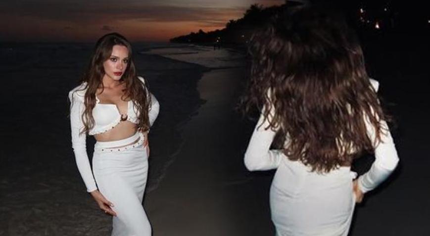 Beyaz kombini göz kamaştırdı Miray Danerden sevgilisiyle ilk kare