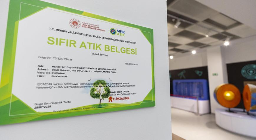 Büyükşehrin 100üncü birimi de sıfır atık belgesi kazandı