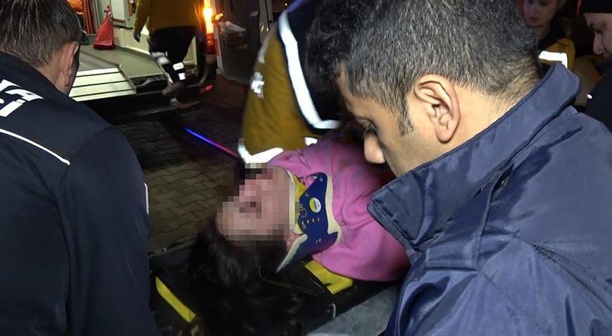 Erkek arkadaşıyla tartışan Burcu 5 metrelik boşluğa düştü