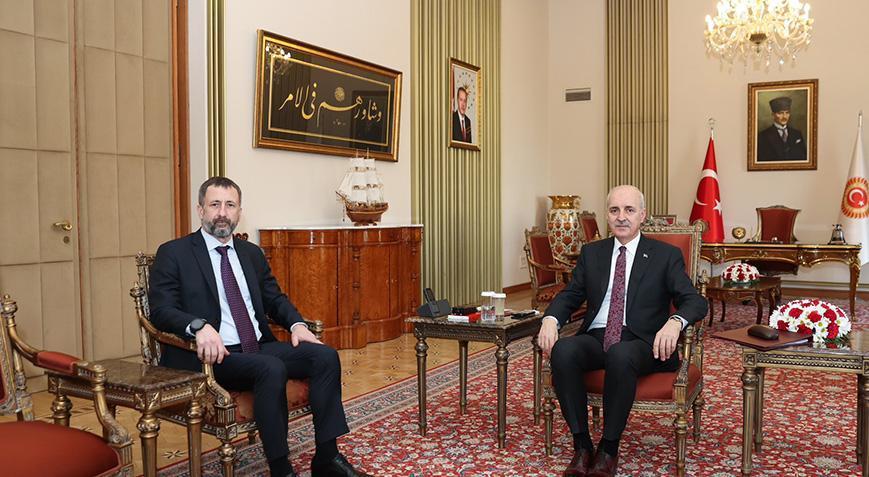 Numan Kurtulmuş, Çekya Büyükelçisi Stepaneki kabul etti