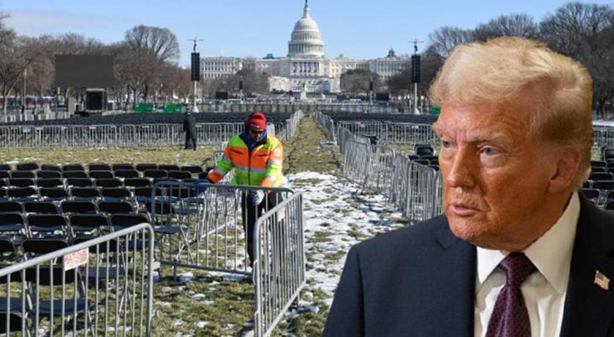 40 yıl sonra bir ilk Aşırı soğuk hava Trumpın yemin törenini vurdu