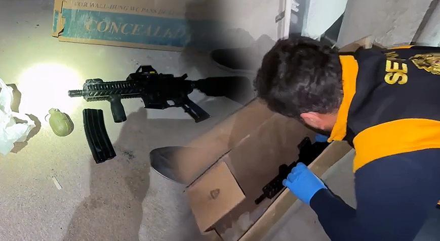 Operasyonda M4 tüfek ve el bombası bulundu Suçu ölmüş amcasına attı