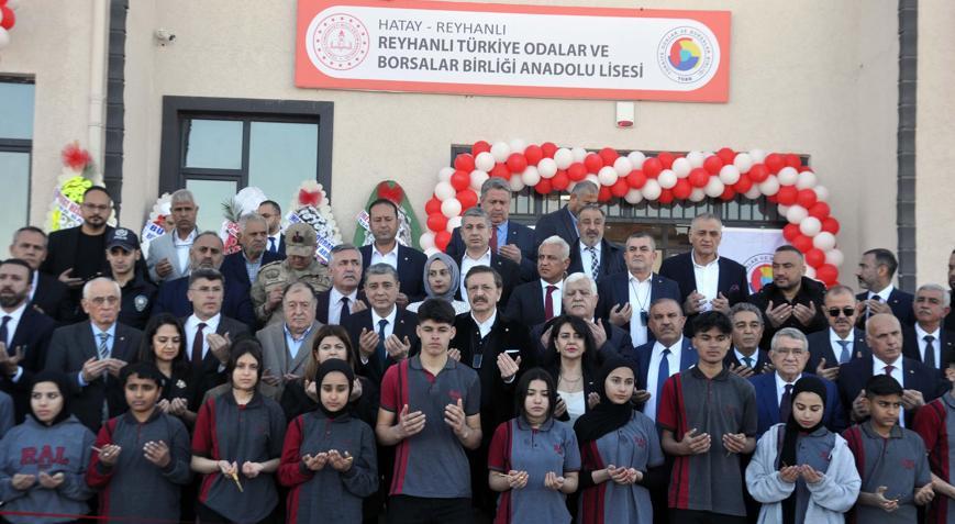 TOBB Başkanı Hisarcıklıoğlu, Hatayda okul açılışına katıldı