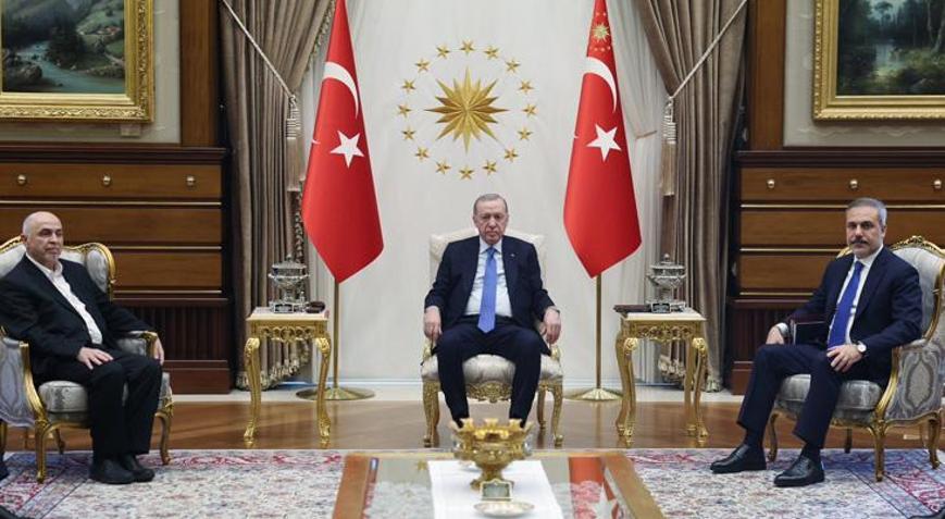 Ateşkes sonrası ilk ziyaret Erdoğan, Hamas heyetini kabul etti