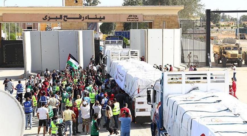 ABnin Refah Sınır Kapısındaki sivil sınır yardım misyonu yeniden faaliyete geçti