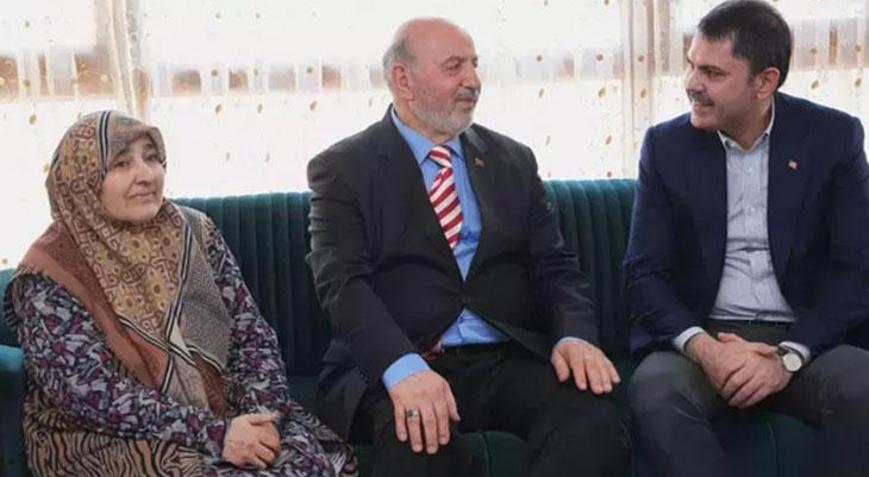 Bakan Kurum depremzedelere konuk oldu