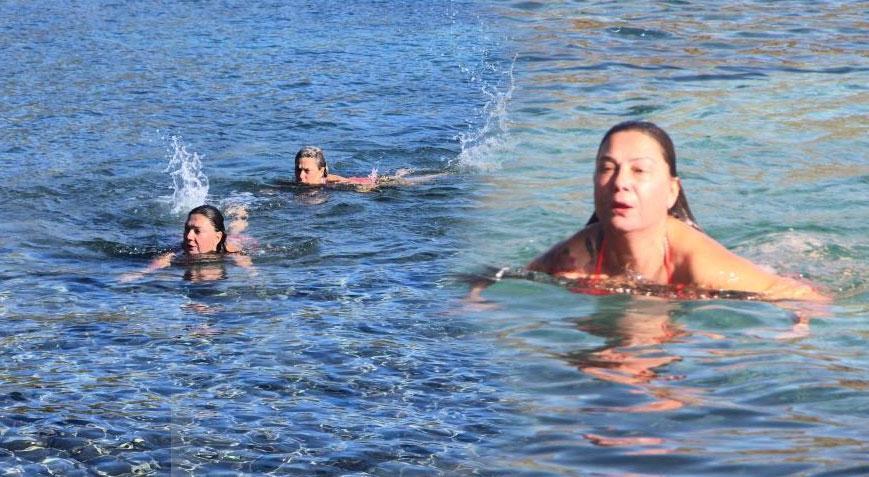 Fotoğraflar bugün çekildi Burası Türkiye: Kış ortasında deniz keyfi