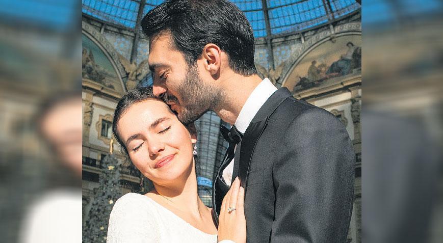 Milano’da nişan pozu