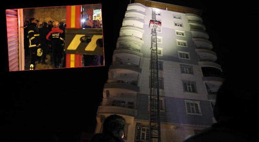 Siirtte 10 katlı binada korkutan yangın