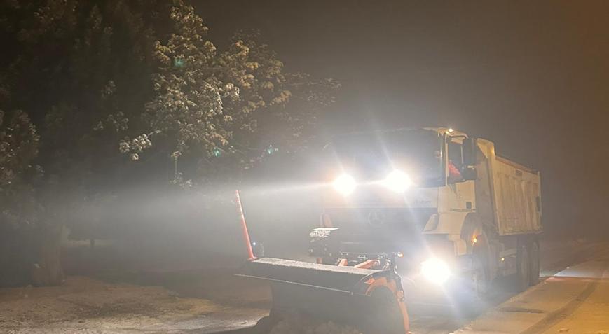 Mersinde karla mücadele çalışması sürüyor
