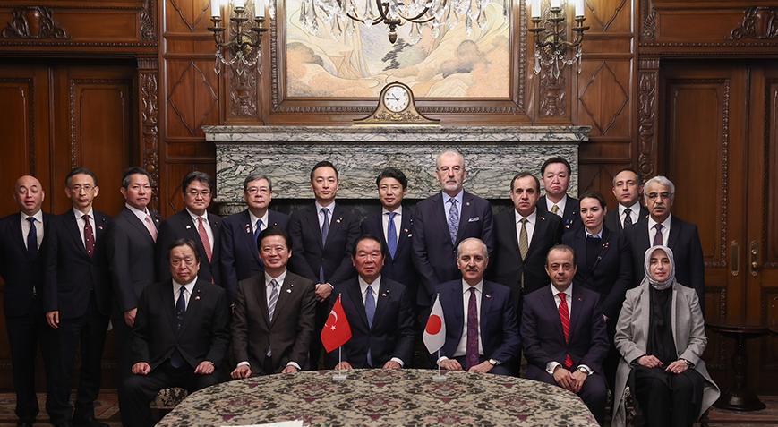 TBMM Başkanı Kurtulmuş, Japonya Temsilciler Meclisi Başkanı Nukaga ile görüştü
