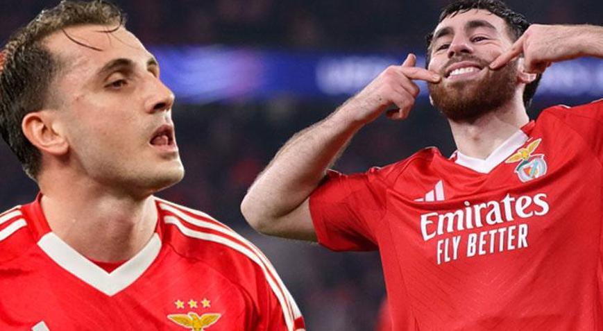 Şampiyonlar Liginde Kerem Aktürkoğlu ve Orkun Kökçünün gecesi Portekiz basınını salladı