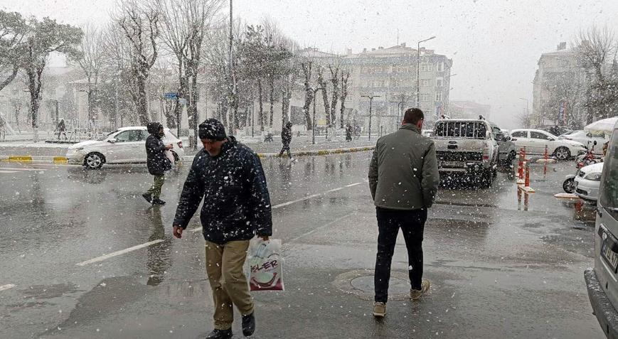 Tekirdağda kar yağışı