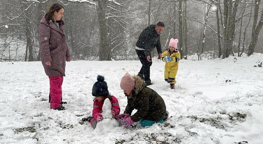Tekirdağ’da karda piknik