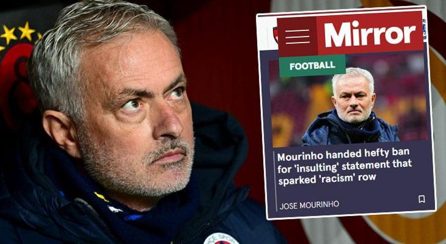Dünya basını, Fenerbahçede Mourinhonun aldığı cezayı konuşuyor Türkiyede sert yaptırım