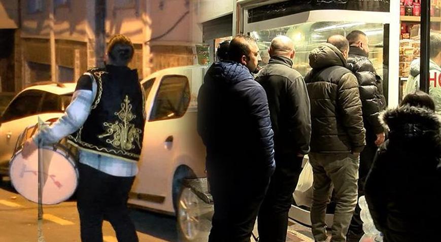 İstanbulda ilk sahur: Pide kuyruğu oluştu, davullar çalındı