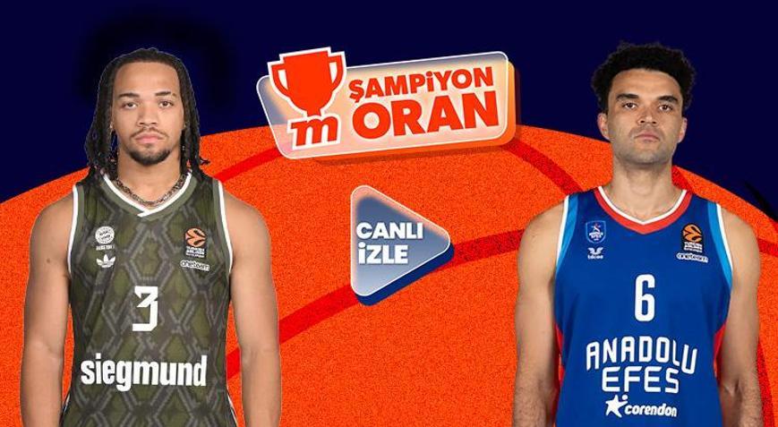 Anadolu Efesin Bayern Münihe konuk olacağı maç canlı yayın ve Şampiyon Oranlar ile Mislide