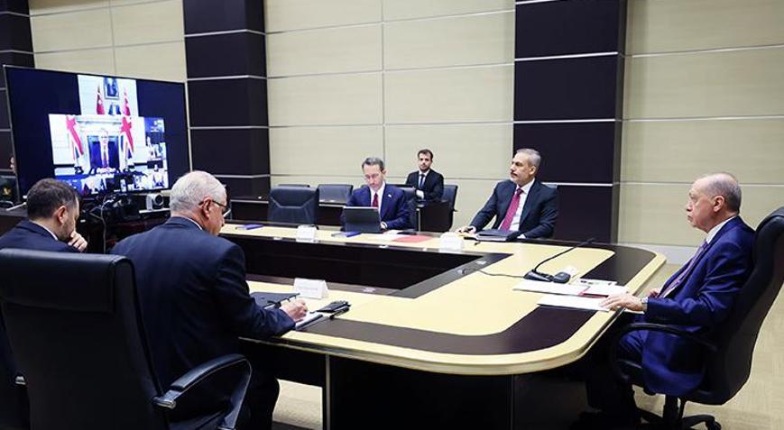 Cumhurbaşkanı Erdoğan, Çevrimiçi Liderler Toplantısına katıldı