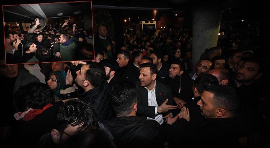 Saraçhanede göstericiler İBB binasına girmeye çalıştı