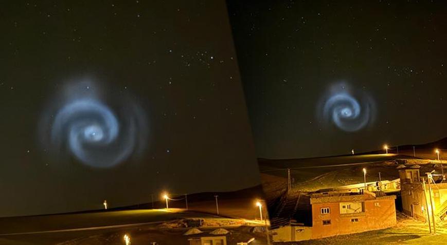 Gökyüzündeki gizemli spiral Türkiyeden de görüldü