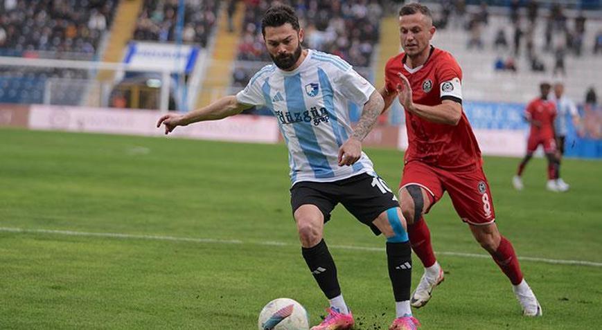 Erzurumspor FK, 10 kişilik Manisa FKyı 84te yıktı