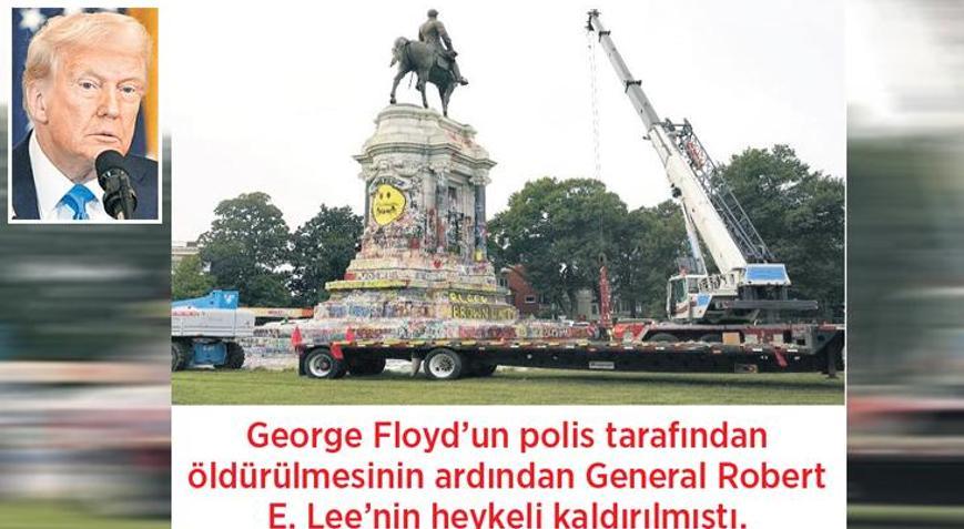 Trump yıkılan ırkçı heykelleri yeniden dikiyor