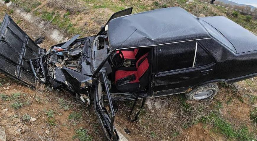 Tavşanlıda sulama kanalına düşen otomobilin sürücüsü yaralandı