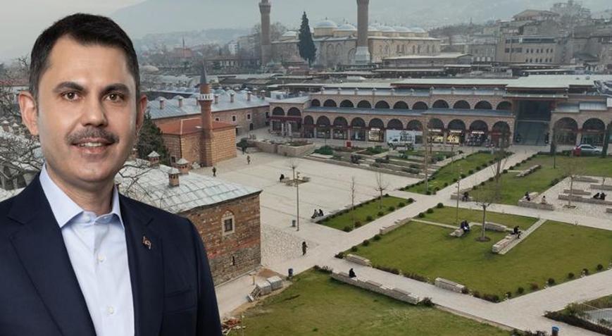 Bakan Kurum: Bursamızın kalbi Tarihi Hanlar ve Çarşılar bölgesi nefes aldı