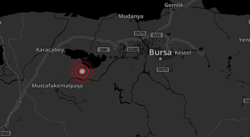 Son dakika Bursada 3.5 büyüklüğünde deprem