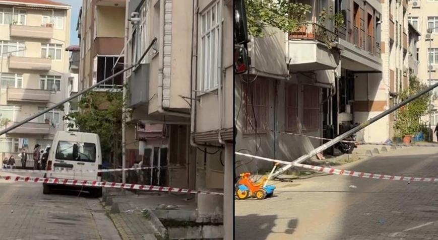 Yer: Küçükçekmece Yaslandığı aydınlatma direği eve girdi