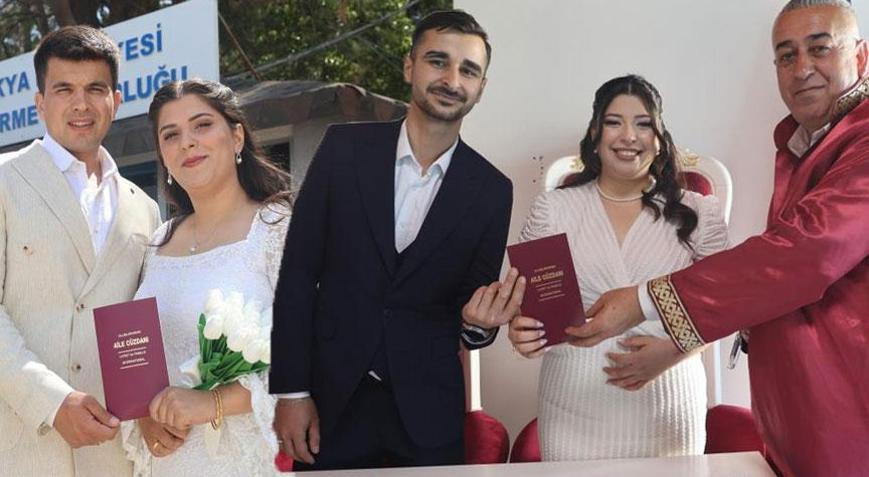 Evlilik yıl dönümünün unutamamak için akın ettiler Onlarca çift aynı gün evlendi