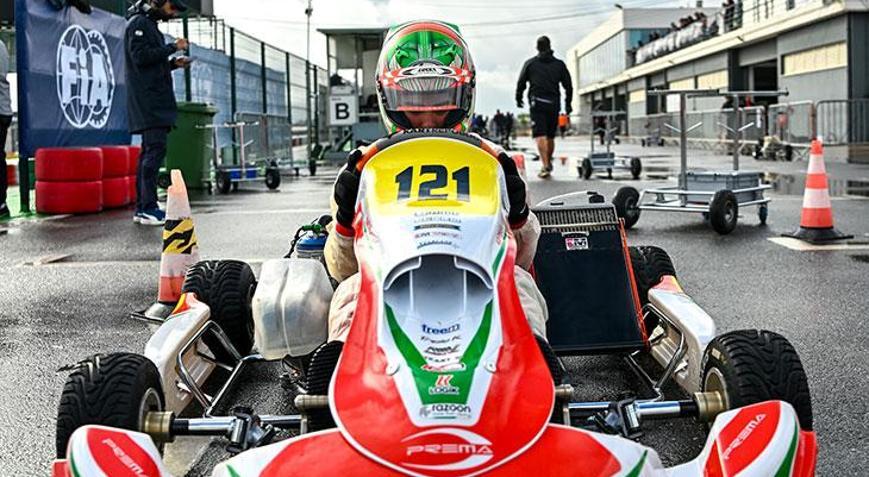 Alp Aksoy, 2025 sezonunda yarıştığı WSK Euro Serisi’nin ilk yarışında podyuma çıktı