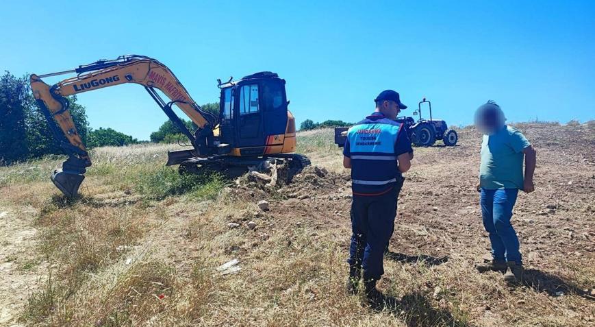 Aydında Hazine arazisinde kaçak kazı operasyonu
