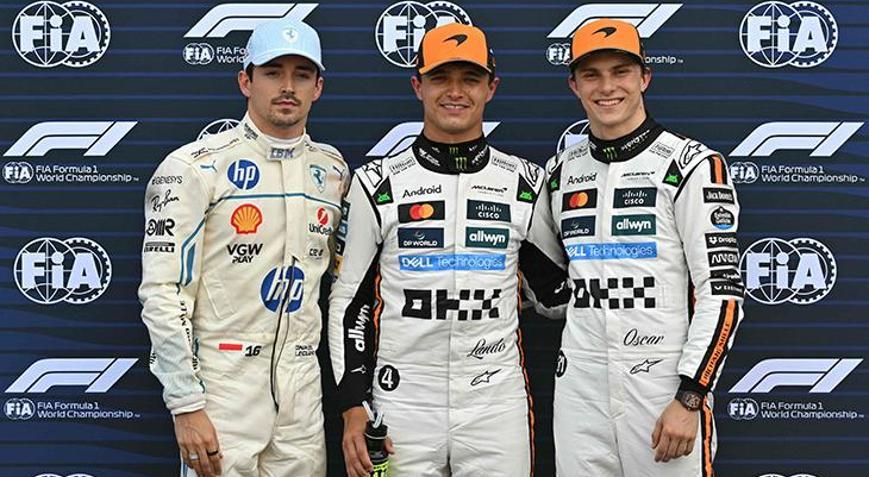 Monako Grand Prixsinde pole pozisyonu Lando Norrisin