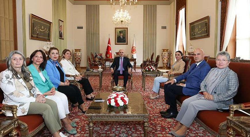 Meclis Başkanı Kurtulmuş, CHPli Kaya ile İYİ Partili Çömezi kabul etti