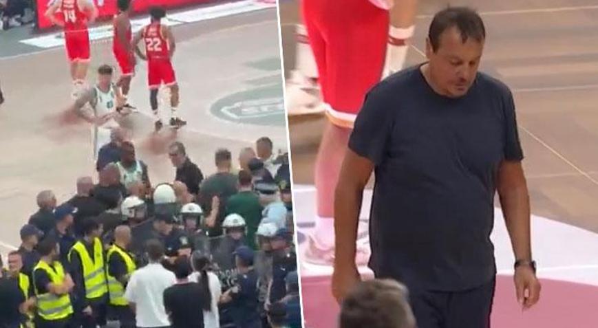 Ergin Ataman diskalifiye edildi Yunan derbisinde yine olay