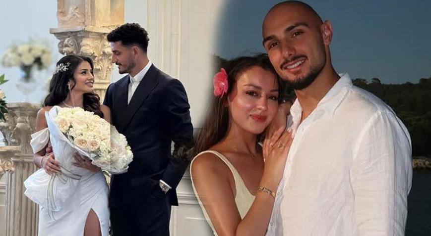 Ünlü futbolcu evlilik yoluna ilk adımı attı Hazal Çağlar ile Samet Akaydın nişanlandı