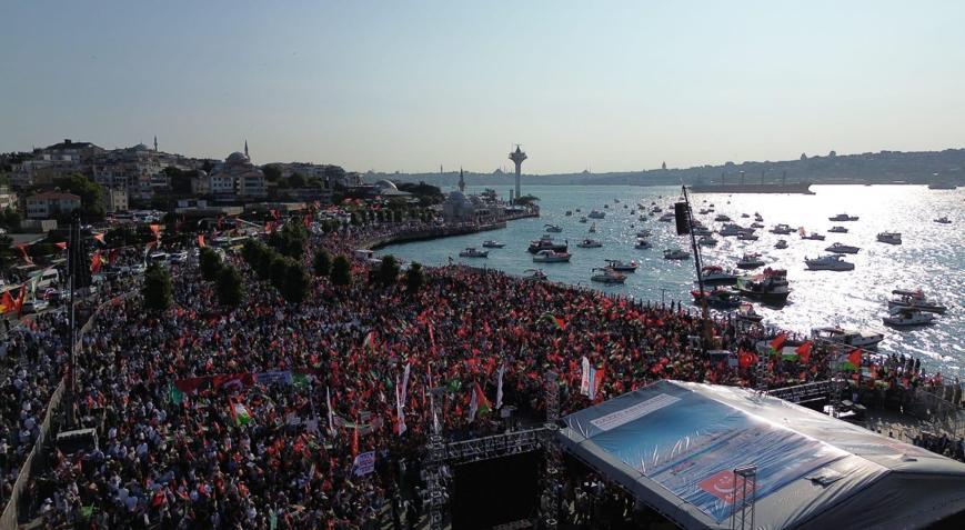 İstanbul- Üsküdarda Özgür Gazze Mitingi düzenlendi