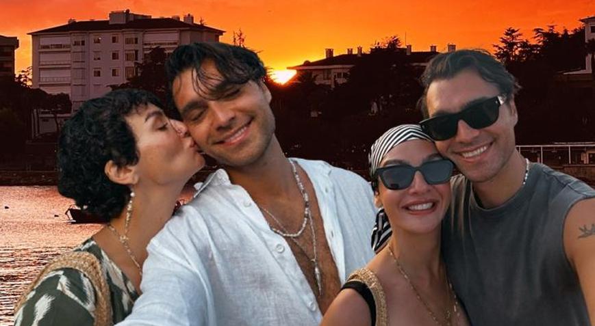 Birce Akalay ile Hakan Kurtaş aşka geldi Romantik poza beğeni yağdı