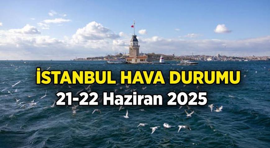 İstanbulda yarın (21 Haziran Cumartesi - 22 Haziran Pazar) hava durumu nasıl, kaç derece İstanbul hafta sonu hava durumu yağmurlu mu