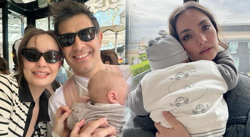 Madridde mutlu aile pozu Ünlü çift bebekleri Atlasın son halini paylaştı