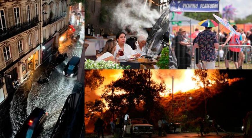 Avrupa kırmızı alarmda Sıcaklıklar rekor kırıyor, eriyen asfaltlar, seller... Isı Kubbesi fenomeni nedir