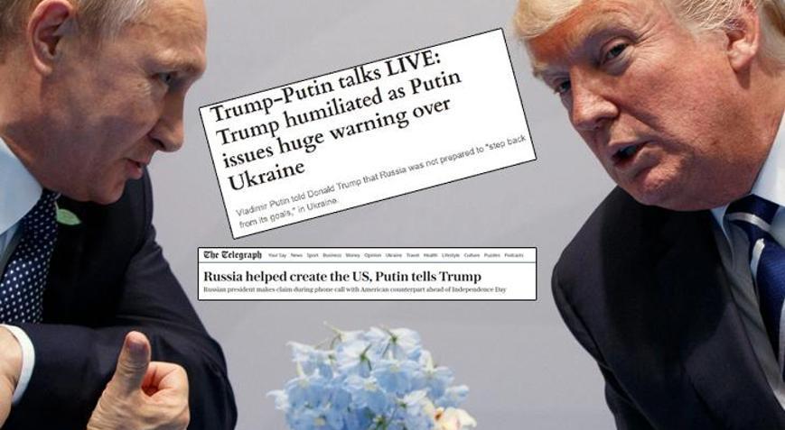Putin ile telefon konuşmasında ne oldu Trump küçük düşürüldü