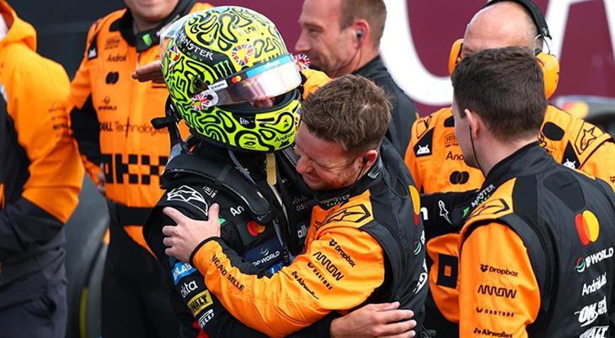 Büyük Britanya Grand Prixsinde kazanan Lando Norris
