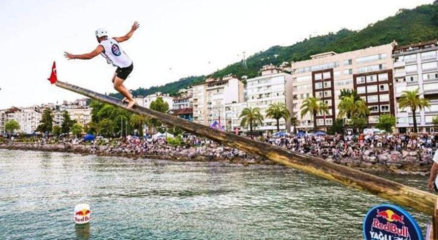 Orduda Red Bull Yağlı Direk coşkusu