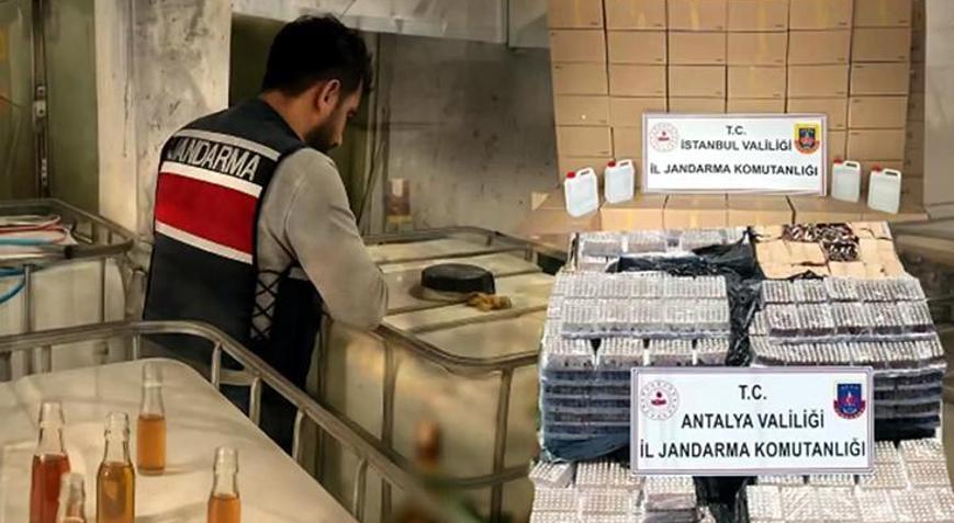 Sahte içki operasyonlarında 121 şüpheli yakalandı