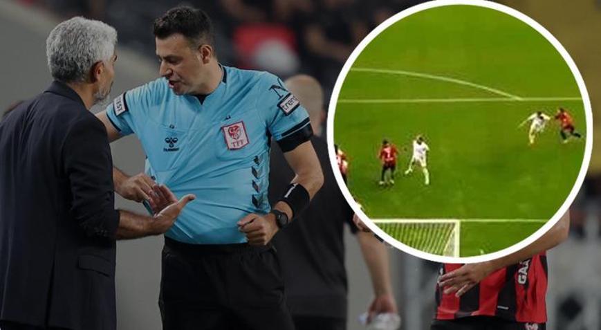 Gaziantep FK - Galatasaray maçında tartışmalı karar Kenarda çılgına döndü
