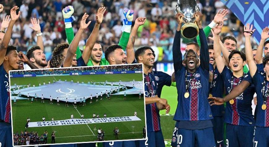 UEFAya İsrail tepkisi Pankartta adını bile geçirmedi